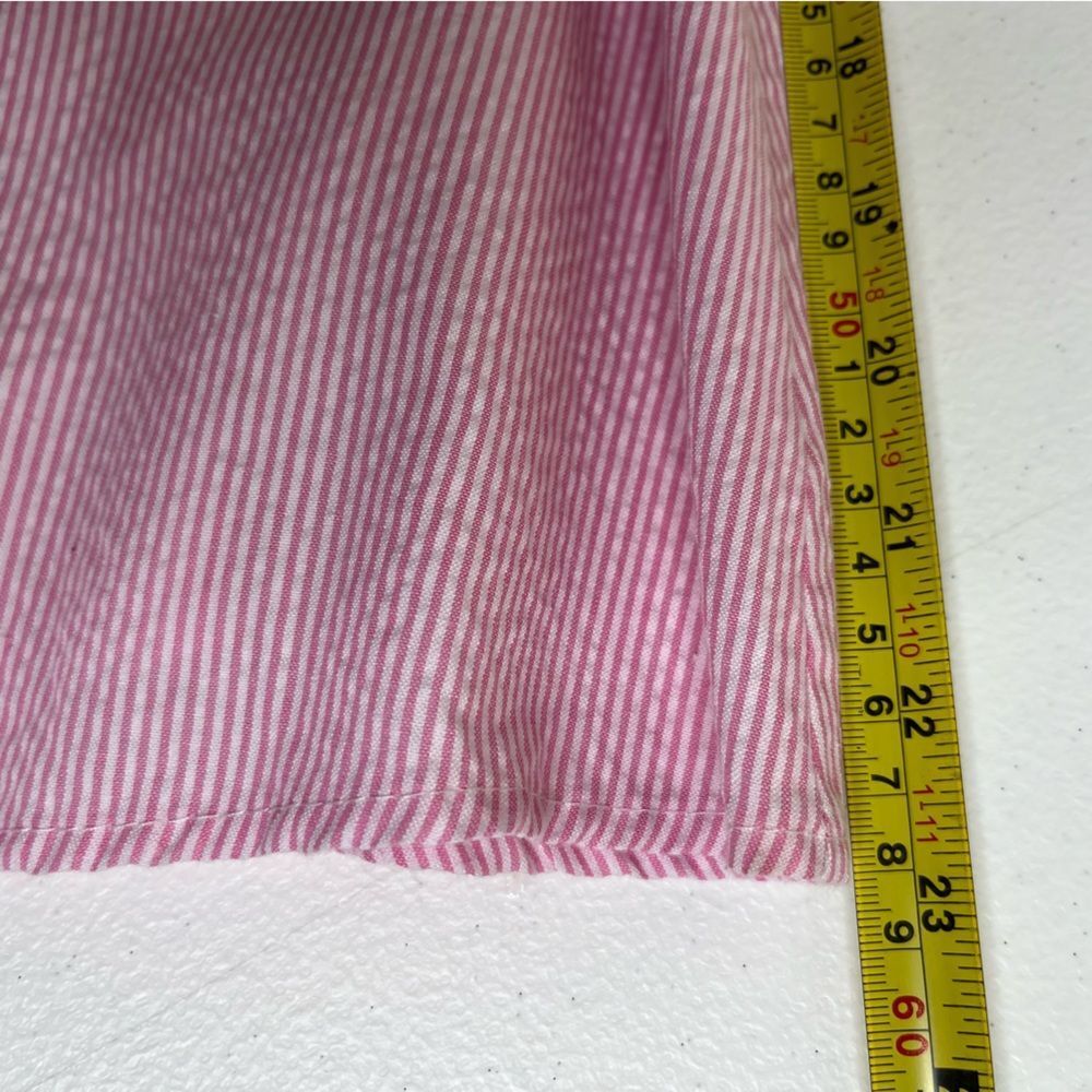 Christian Caliendo Pink White Stripe Seersucker Halter Bow Dress Women Small - Picture 15 of 16